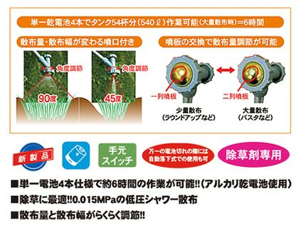 工進 電池式噴霧器 除草名人 JS-10【10Lタンク】（噴霧機 動噴