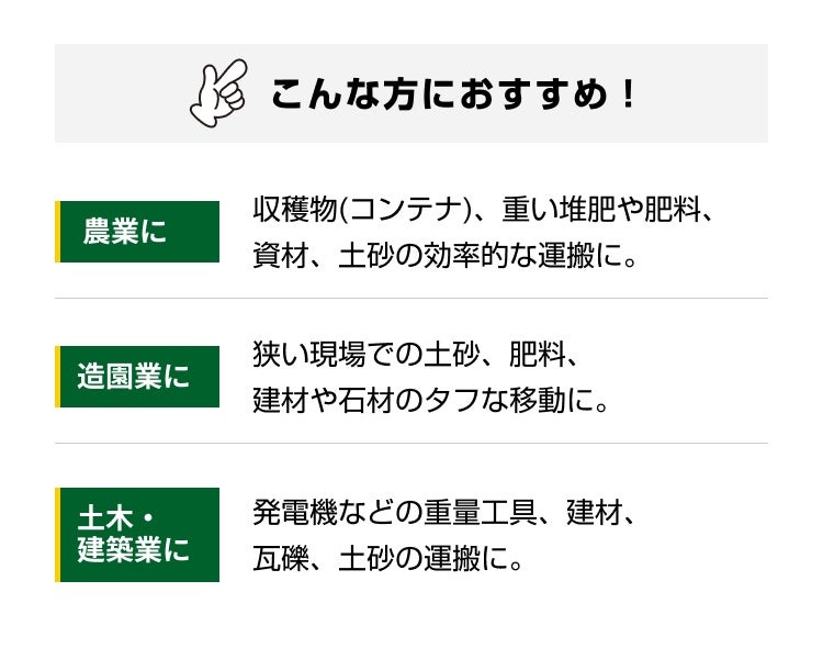 クローラー運搬車 共立 KCGJ852/A【最大作業能力250kg 20kgコンテナ4個