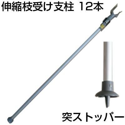 個人宅配送OK シンセイ 伸縮 枝受け支柱 突ｽﾄｯﾊﾟｰ AS-160-1 X 12本