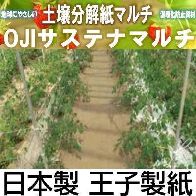 個人宅配送OK 紙マルチ 国産 シンセイ OJI サステナマルチ 黒/ベージュ