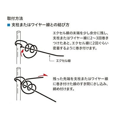積水 ｾｷｽｲ エクセル線 #15 線径1.8mm 100m小巻 1巻 黒 | アグリズ