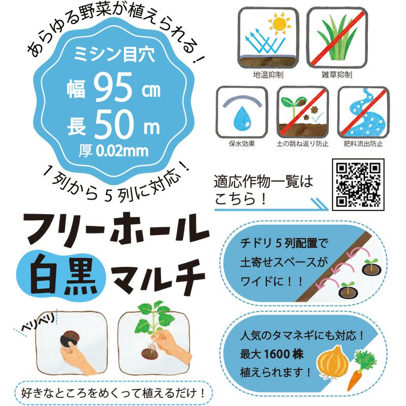 ホールマルチ　1セット8500円(2本) ホールマルチ（穴あきマルチ） | アグリズ