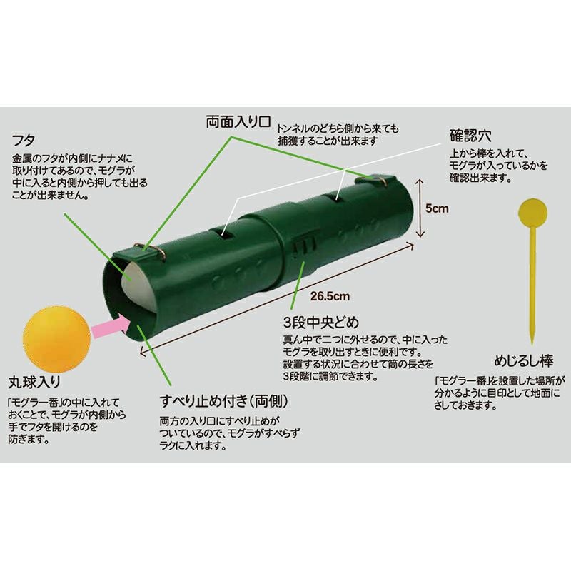 タイガー 捕獲器 本体 TMI-2 モグラ一番 1袋2セット入 | アグリズ